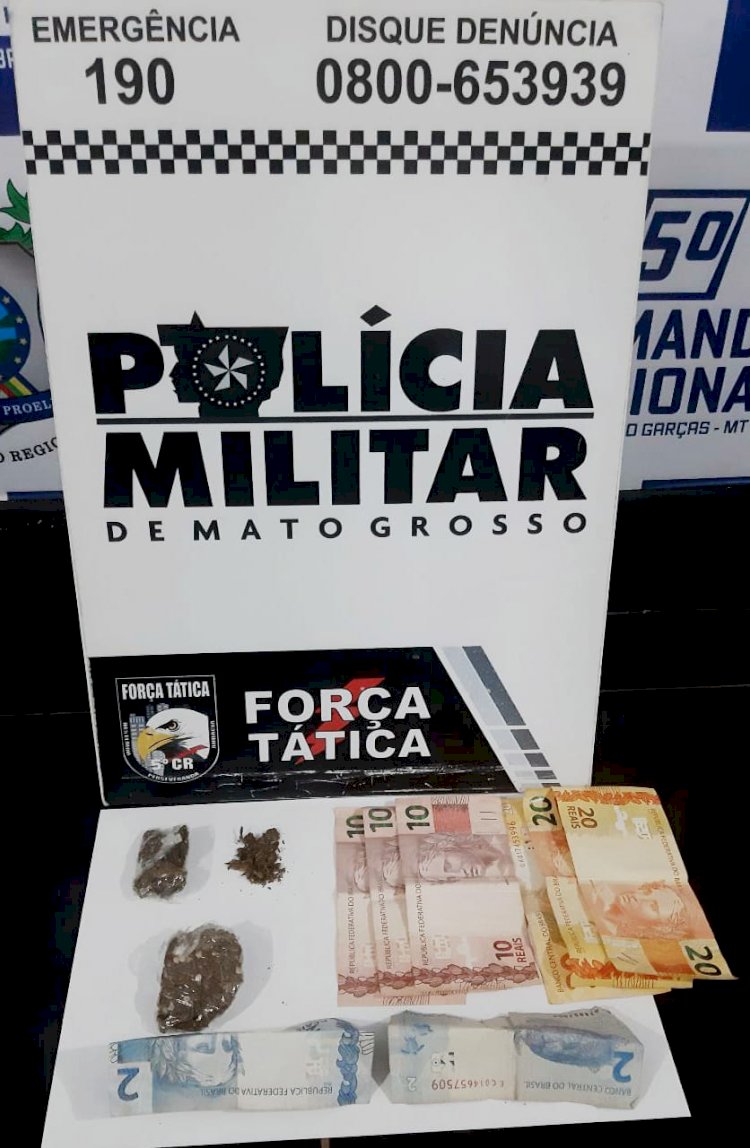 BARRA DO GARÇAS - POLICIAL MILITAR DE FOLGA FLAGRA TRÁFICO DE DROGAS E DOIS SÃO PRESOS PELA FORÇA TÁTICA