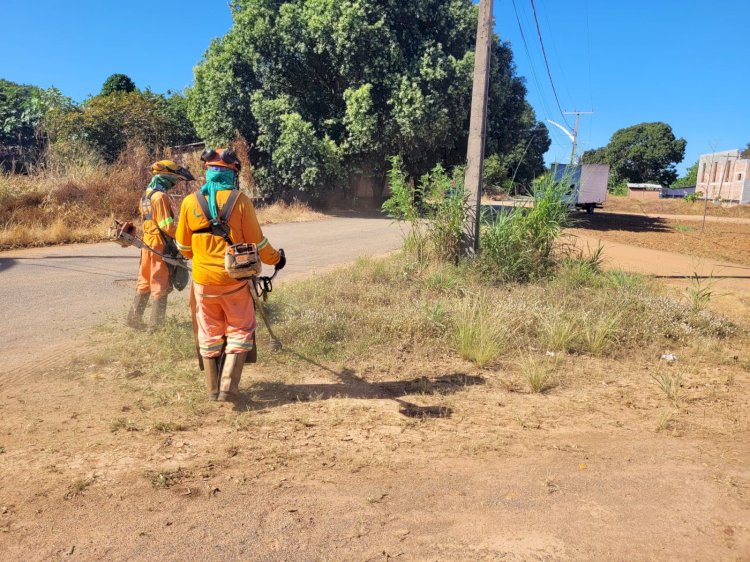 Vale dos Sonhos,  a Prefeitura de Barra do Garças intensifica serviços de limpeza e manutenção.