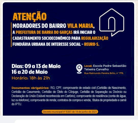 atenção moradores de Vila Maria - Barra do Garças