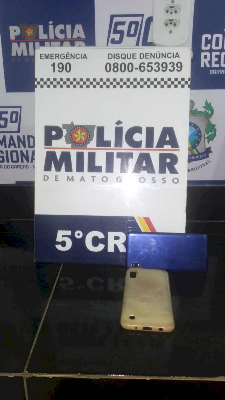 HOMEM É PRESO PELA PM DE BARRA DO GARÇAS APÓS FURTAR CELULAR