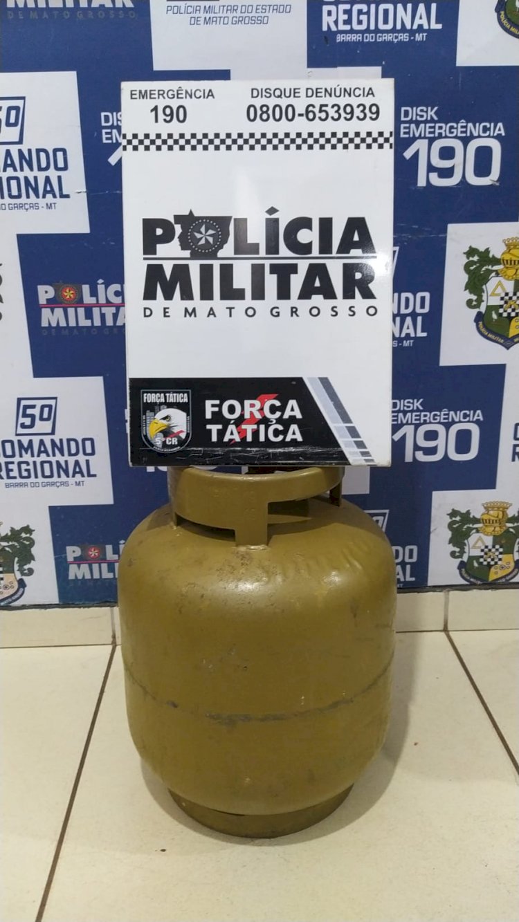 Homem é preso com botijão de gás que deria trocado por drogas