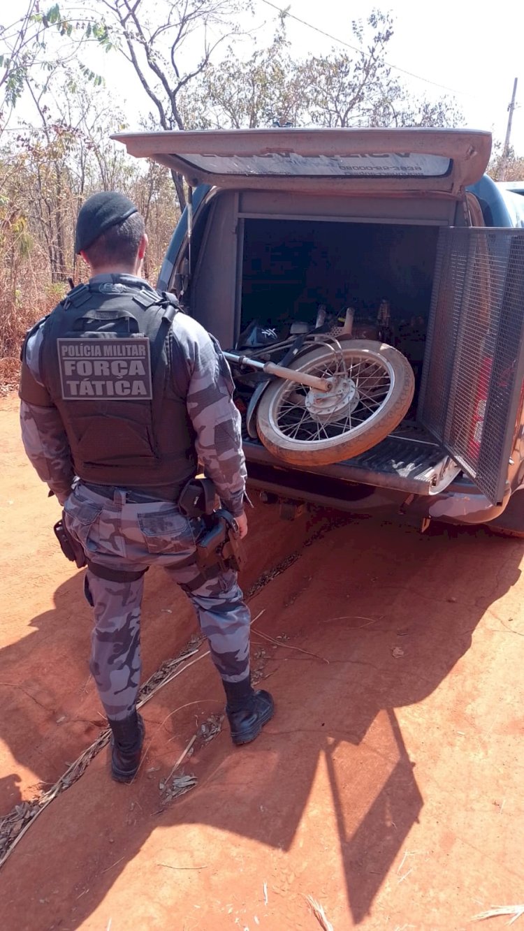 MOTOCICLETA É RECUPERADA PELA FORÇA TÁTICA ANTES DO REGISTRO DA OCORRÊNCIA