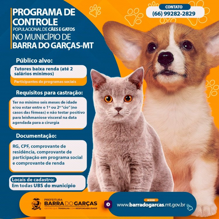 Prefeitura de Barra do Garças, em parceria com Univar, inicia castração de cães e gatos