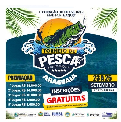 Prefeitura de Barra do Garças abre inscrições para o III Festival de Pesca Esportiva