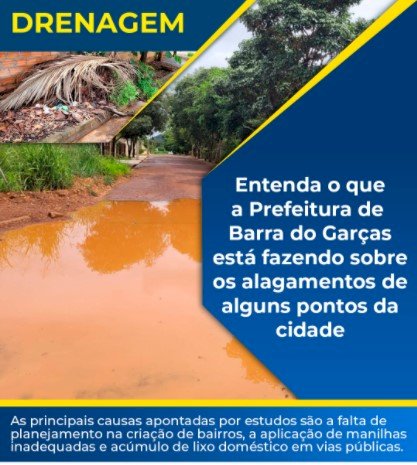 Drenagem: entenda o que a Prefeitura de Barra do Garças está fazendo sobre os alagamentos de alguns pontos da cidade