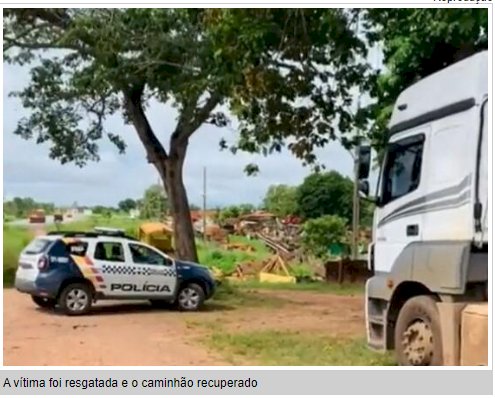 Caminhoneiro reage a sequestro e imobiliza bandido em Cuiabá