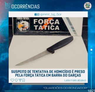 Ocorrências policiais 2º Barra do Garças