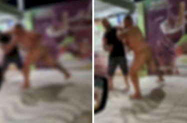 Homem nu invade lanchonete e apanha de empresário no nortão