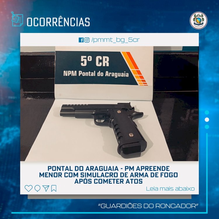 Menor é apreendido em Pontal do Araguaia.