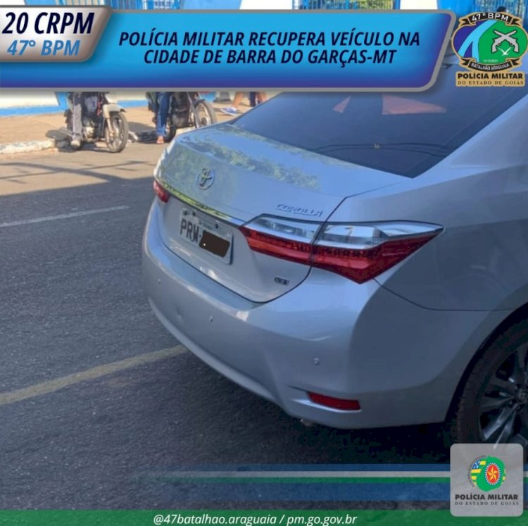 POLÍCIA MILITAR LOCALIZA E RECUPERA VEÍCULO COM REGISTRO DE FURTO NA CIDADE DE BARRA DO GARÇAS MT