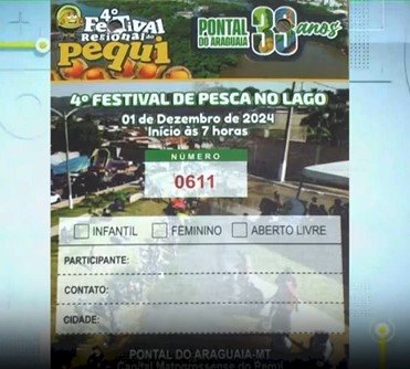 Tudo pronto para o festival de pesca neste final de semana  em Pontal do Araguaia