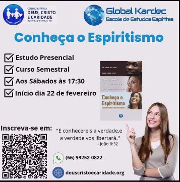 Cursos de ensino do Centro Espírita Deus, Cristo e Caridade, conheça: